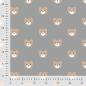 Preview: Fleece (Polar/Antipilling) in Grau mit Bear, Stoff in ganzer Breite